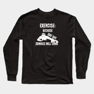 Exercise Themed Design Long Sleeve T-Shirt